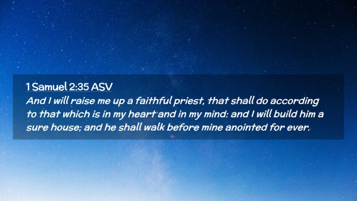 Picture 02 - 1 Samuel 2:35 ASV Desktop Wallpaper - And I will raise me up a faithful priest, that - Desktop Bible Verse Wallpaper
