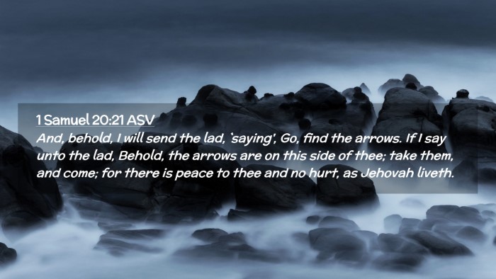 Picture 02 - 1 Samuel 20:21 ASV Desktop Wallpaper - And, behold, I will send the lad, `saying', Go, - Desktop Bible Verse Wallpaper