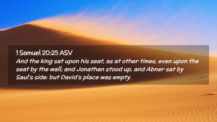 Picture 02 - 1 Samuel 20:25 ASV Desktop Wallpaper - And the king sat upon his seat, as at other - Desktop Bible Verse Wallpaper