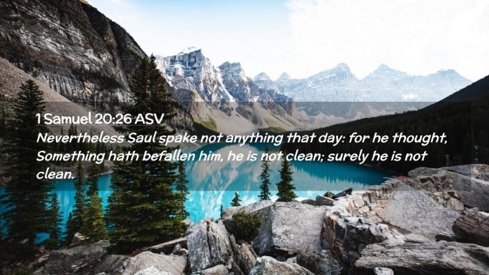 Picture 02 - 1 Samuel 20:26 ASV Desktop Wallpaper - Nevertheless Saul spake not anything that day: - Desktop Bible Verse Wallpaper