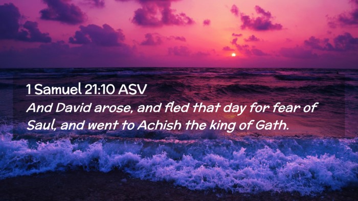 Picture 02 - 1 Samuel 21:10 ASV Desktop Wallpaper - And David arose, and fled that day for fear of - Desktop Bible Verse Wallpaper