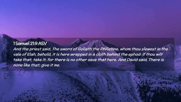 Picture 02 - 1 Samuel 21:9 ASV Desktop Wallpaper - And the priest said, The sword of Goliath the - Desktop Bible Verse Wallpaper