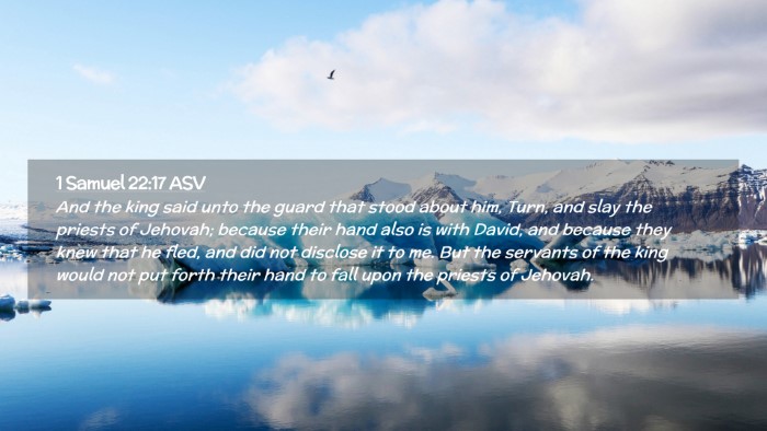 Picture 02 - 1 Samuel 22:17 ASV Desktop Wallpaper - And the king said unto the guard that stood about - Desktop Bible Verse Wallpaper