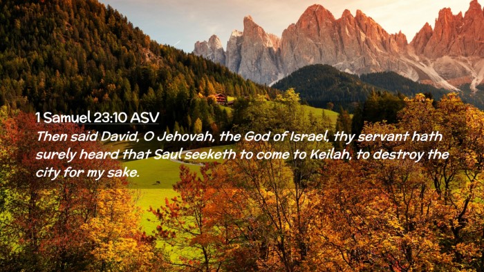 Picture 02 - 1 Samuel 23:10 ASV Desktop Wallpaper - Then said David, O Jehovah, the God of Israel, - Desktop Bible Verse Wallpaper