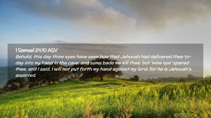 Picture 02 - 1 Samuel 24:10 ASV Desktop Wallpaper - Behold, this day thine eyes have seen how that - Desktop Bible Verse Wallpaper