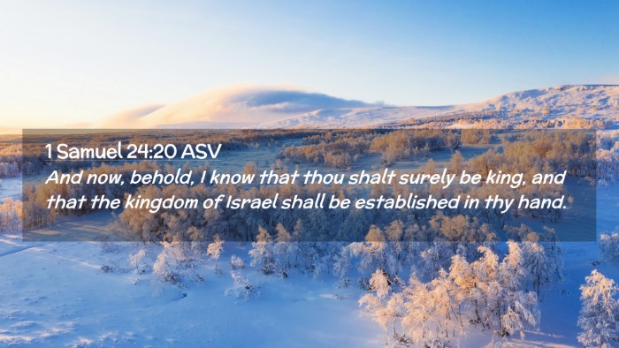 Picture 02 - 1 Samuel 24:20 ASV Desktop Wallpaper - And now, behold, I know that thou shalt surely be - Desktop Bible Verse Wallpaper