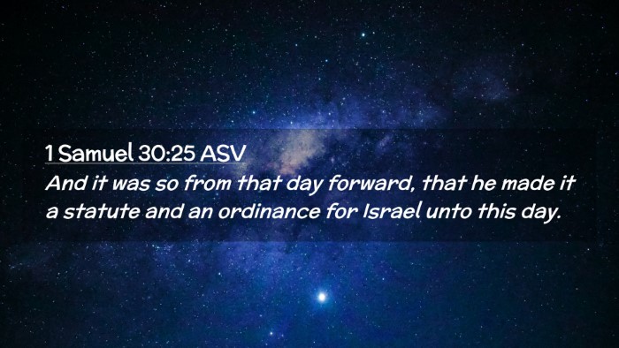 Picture 02 - 1 Samuel 30:25 ASV Desktop Wallpaper - And it was so from that day forward, that he made - Desktop Bible Verse Wallpaper