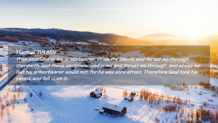 Picture 02 - 1 Samuel 31:4 ASV Desktop Wallpaper - Then said Saul to his armorbearer, Draw thy - Desktop Bible Verse Wallpaper