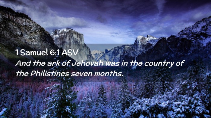 Picture 02 - 1 Samuel 6:1 ASV Desktop Wallpaper - And the ark of Jehovah was in the country of the - Desktop Bible Verse Wallpaper