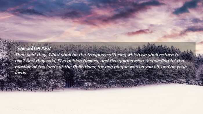 Picture 02 - 1 Samuel 6:4 ASV Desktop Wallpaper - Then said they, What shall be the - Desktop Bible Verse Wallpaper