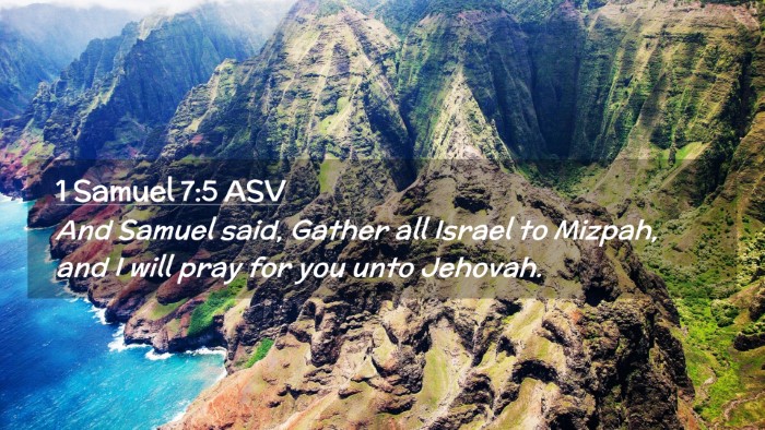 Picture 02 - 1 Samuel 7:5 ASV Desktop Wallpaper - And Samuel said, Gather all Israel to Mizpah, and - Desktop Bible Verse Wallpaper
