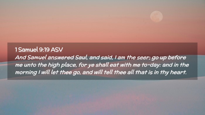 Picture 02 - 1 Samuel 9:19 ASV Desktop Wallpaper - And Samuel answered Saul, and said, I am the - Desktop Bible Verse Wallpaper