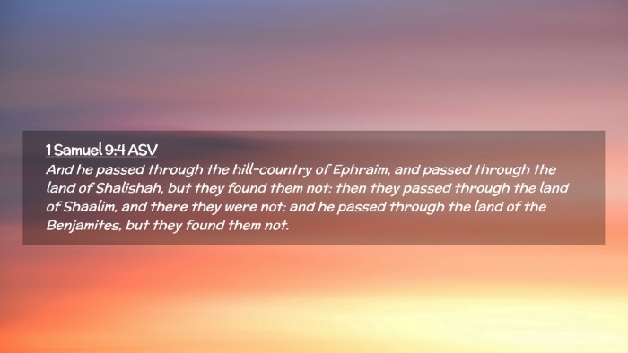 Picture 02 - 1 Samuel 9:4 ASV Desktop Wallpaper - And he passed through the hill-country of - Desktop Bible Verse Wallpaper