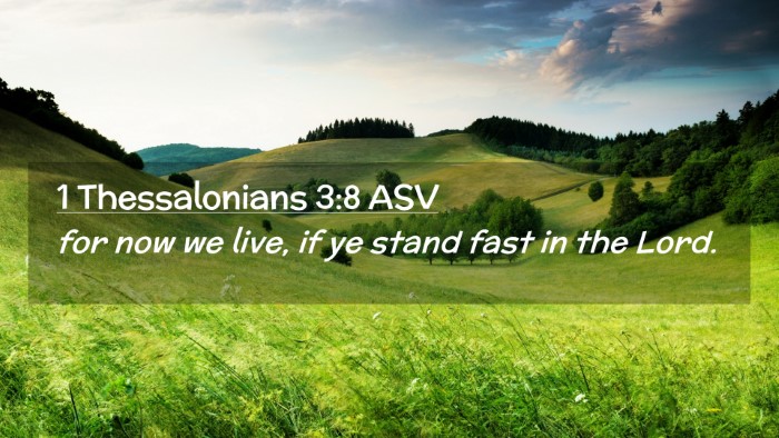 Picture 02 - 1 Thessalonians 3:8 ASV Desktop Wallpaper - for now we live, if ye stand fast in the - Desktop Bible Verse Wallpaper