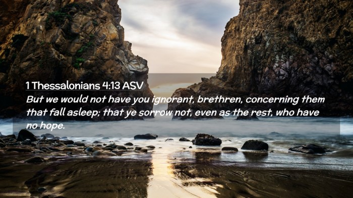 Picture 02 - 1 Thessalonians 4:13 ASV Desktop Wallpaper - But we would not have you ignorant, brethren, - Desktop Bible Verse Wallpaper