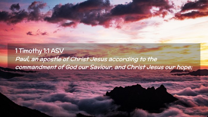 Picture 02 - 1 Timothy 1:1 ASV Desktop Wallpaper - Paul, an apostle of Christ Jesus according to the - Desktop Bible Verse Wallpaper