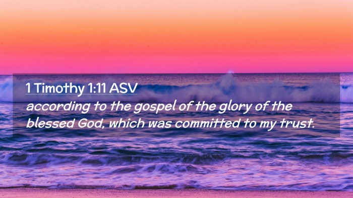Picture 02 - 1 Timothy 1:11 ASV Desktop Wallpaper - according to the gospel of the glory of the - Desktop Bible Verse Wallpaper