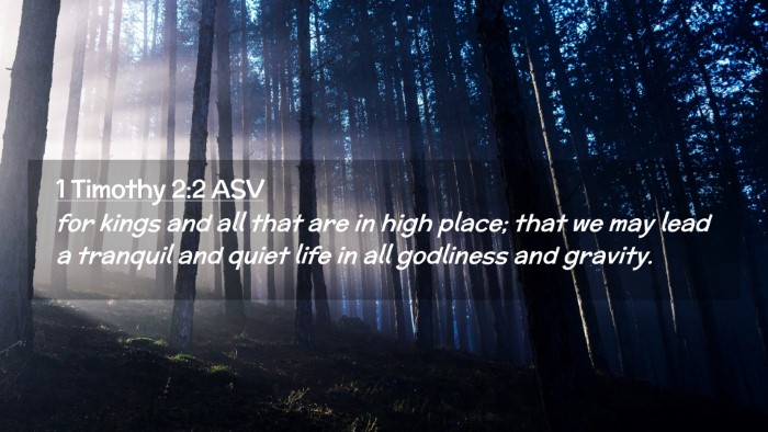 Picture 02 - 1 Timothy 2:2 ASV Desktop Wallpaper - for kings and all that are in high place; that we - Desktop Bible Verse Wallpaper