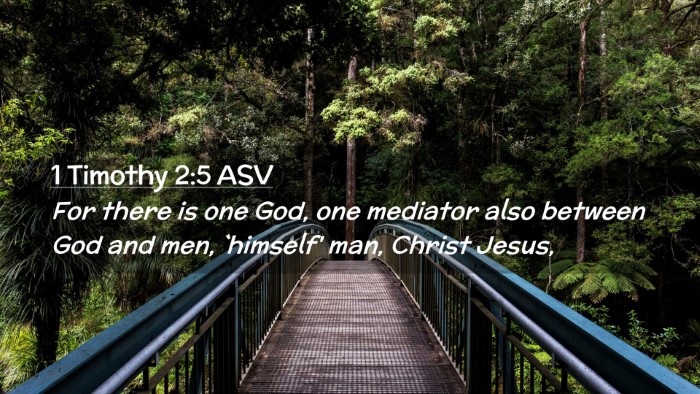 Picture 02 - 1 Timothy 2:5 ASV Desktop Wallpaper - For there is one God, one mediator also between - Desktop Bible Verse Wallpaper