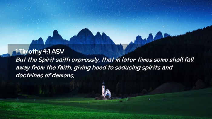 Picture 02 - 1 Timothy 4:1 ASV Desktop Wallpaper - But the Spirit saith expressly, that in later - Desktop Bible Verse Wallpaper