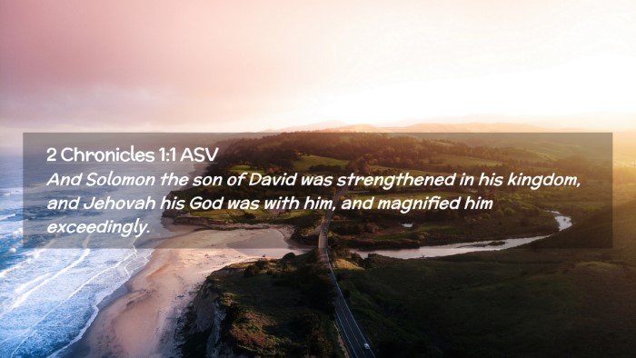 Picture 02 - 2 Chronicles 1:1 ASV Desktop Wallpaper - And Solomon the son of David was strengthened in - Desktop Bible Verse Wallpaper