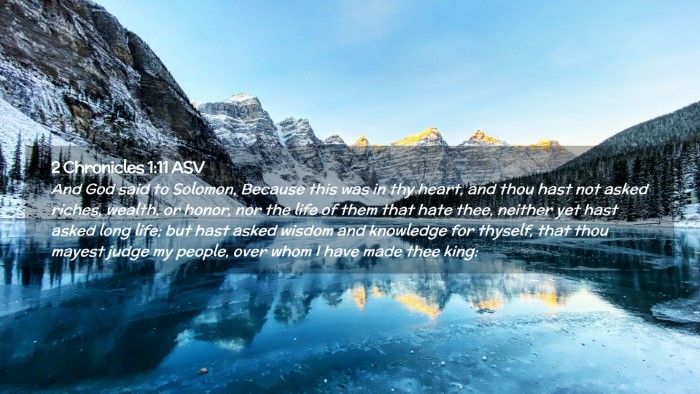 Picture 02 - 2 Chronicles 1:11 ASV Desktop Wallpaper - And God said to Solomon, Because this was in thy - Desktop Bible Verse Wallpaper