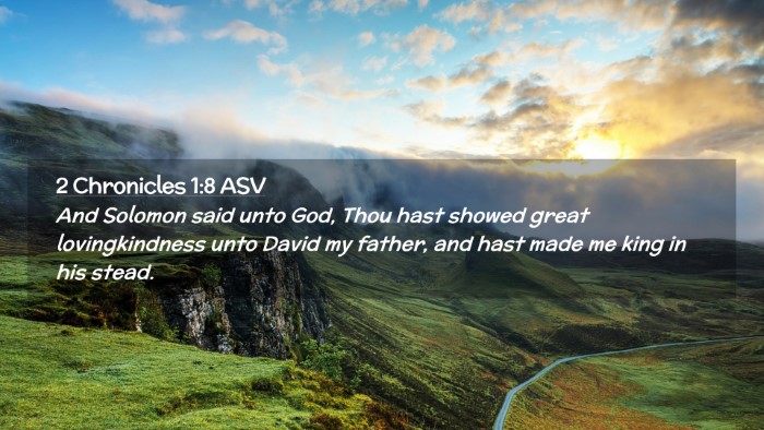 Picture 02 - 2 Chronicles 1:8 ASV Desktop Wallpaper - And Solomon said unto God, Thou hast showed great - Desktop Bible Verse Wallpaper