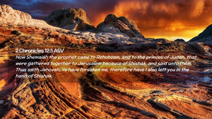 Picture 02 - 2 Chronicles 12:5 ASV Desktop Wallpaper - Now Shemaiah the prophet came to Rehoboam, and to - Desktop Bible Verse Wallpaper
