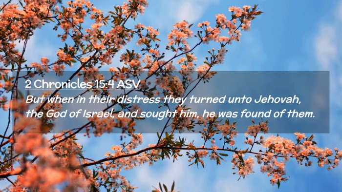 Picture 02 - 2 Chronicles 15:4 ASV Desktop Wallpaper - But when in their distress they turned unto - Desktop Bible Verse Wallpaper
