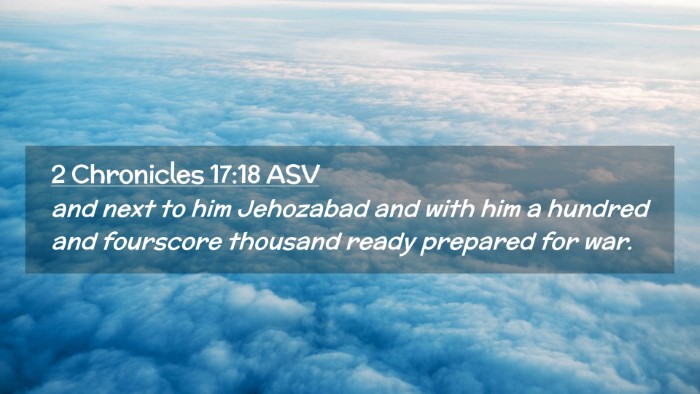Picture 02 - 2 Chronicles 17:18 ASV Desktop Wallpaper - and next to him Jehozabad and with him a hundred - Desktop Bible Verse Wallpaper