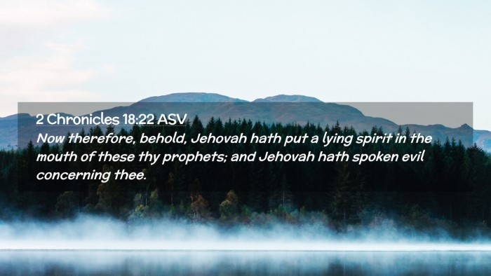 Picture 02 - 2 Chronicles 18:22 ASV Desktop Wallpaper - Now therefore, behold, Jehovah hath put a lying - Desktop Bible Verse Wallpaper