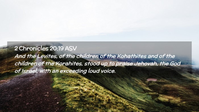 Picture 02 - 2 Chronicles 20:19 ASV Desktop Wallpaper - And the Levites, of the children of the - Desktop Bible Verse Wallpaper