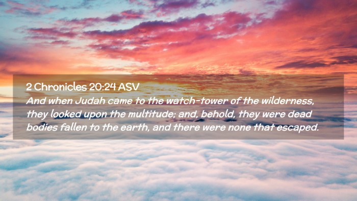 Picture 02 - 2 Chronicles 20:24 ASV Desktop Wallpaper - And when Judah came to the watch-tower of the - Desktop Bible Verse Wallpaper