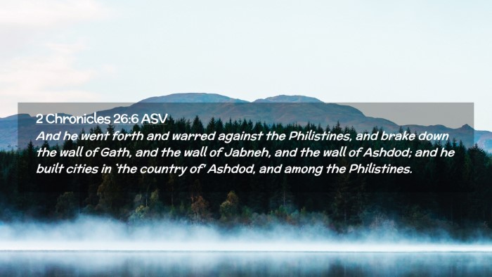 Picture 02 - 2 Chronicles 26:6 ASV Desktop Wallpaper - And he went forth and warred against the - Desktop Bible Verse Wallpaper
