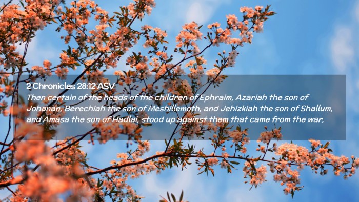 Picture 02 - 2 Chronicles 28:12 ASV Desktop Wallpaper - Then certain of the heads of the children of - Desktop Bible Verse Wallpaper