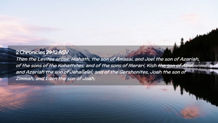 Picture 02 - 2 Chronicles 29:12 ASV Desktop Wallpaper - Then the Levites arose, Mahath, the son of - Desktop Bible Verse Wallpaper