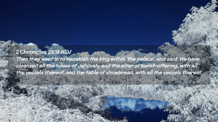 Picture 02 - 2 Chronicles 29:18 ASV Desktop Wallpaper - Then they went in to Hezekiah the king within - Desktop Bible Verse Wallpaper