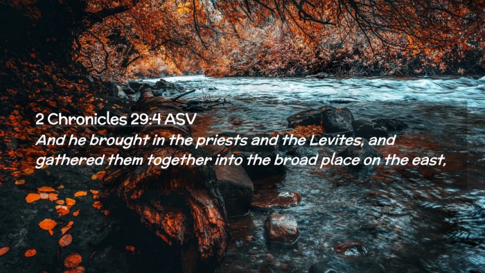 Picture 02 - 2 Chronicles 29:4 ASV Desktop Wallpaper - And he brought in the priests and the Levites, - Desktop Bible Verse Wallpaper