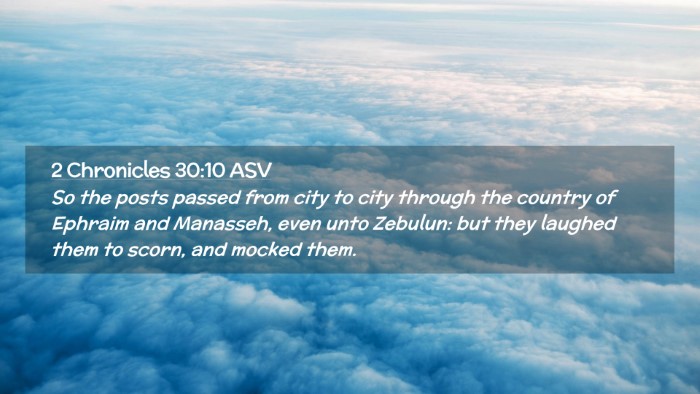 Picture 02 - 2 Chronicles 30:10 ASV Desktop Wallpaper - So the posts passed from city to city through the - Desktop Bible Verse Wallpaper