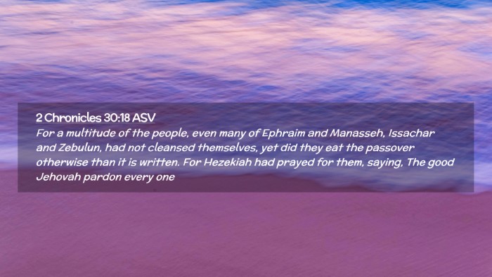 Picture 02 - 2 Chronicles 30:18 ASV Desktop Wallpaper - For a multitude of the people, even many of - Desktop Bible Verse Wallpaper