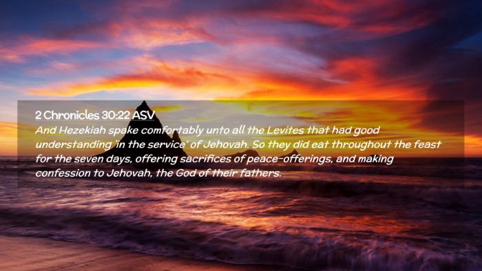 Picture 02 - 2 Chronicles 30:22 ASV Desktop Wallpaper - And Hezekiah spake comfortably unto all the - Desktop Bible Verse Wallpaper