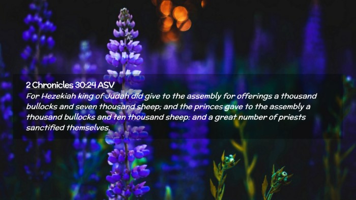 Picture 02 - 2 Chronicles 30:24 ASV Desktop Wallpaper - For Hezekiah king of Judah did give to the - Desktop Bible Verse Wallpaper