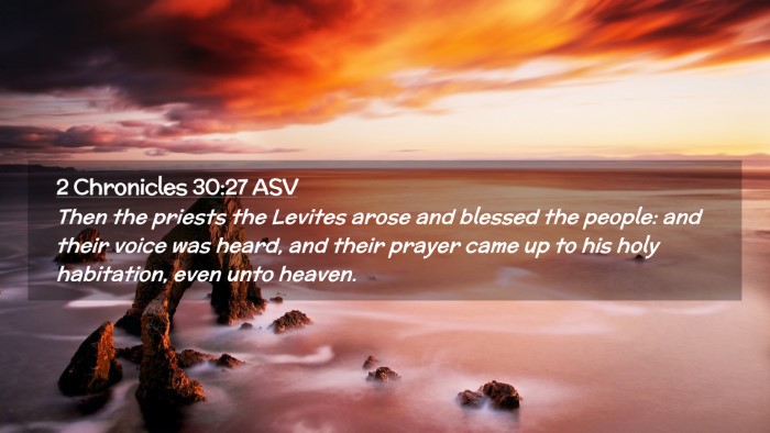 Picture 02 - 2 Chronicles 30:27 ASV Desktop Wallpaper - Then the priests the Levites arose and blessed - Desktop Bible Verse Wallpaper