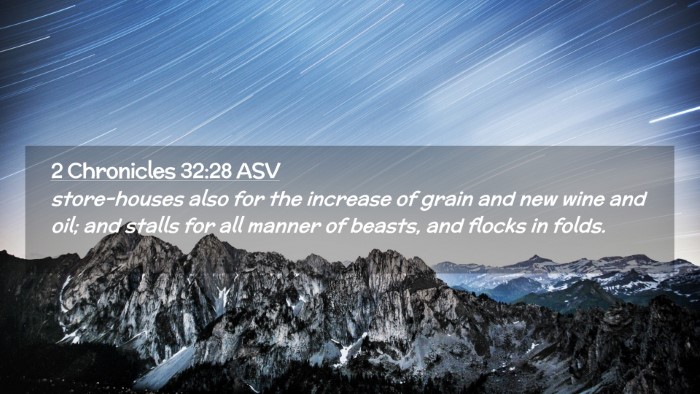 Picture 02 - 2 Chronicles 32:28 ASV Desktop Wallpaper - store-houses also for the increase of grain and - Desktop Bible Verse Wallpaper