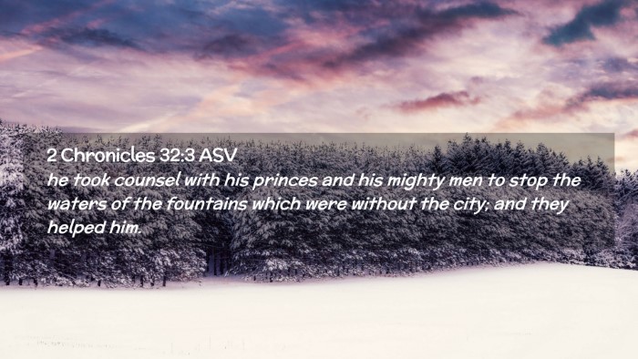 Picture 02 - 2 Chronicles 32:3 ASV Desktop Wallpaper - he took counsel with his princes and his mighty - Desktop Bible Verse Wallpaper