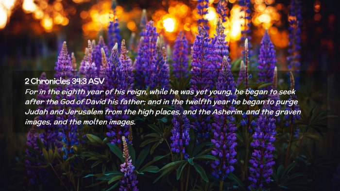 Picture 02 - 2 Chronicles 34:3 ASV Desktop Wallpaper - For in the eighth year of his reign, while he was - Desktop Bible Verse Wallpaper