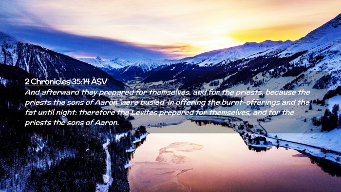 Picture 02 - 2 Chronicles 35:14 ASV Desktop Wallpaper - And afterward they prepared for themselves, and - Desktop Bible Verse Wallpaper