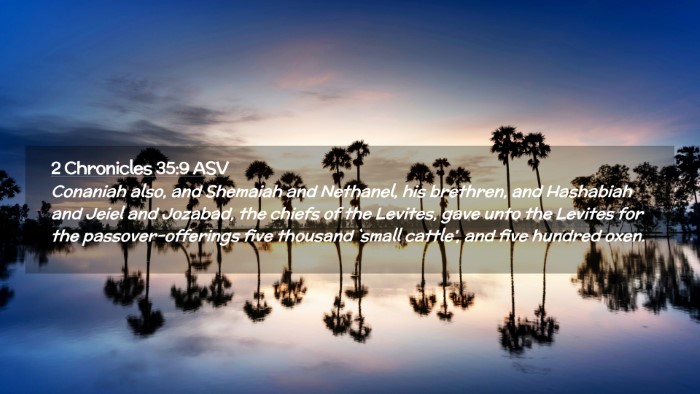 Picture 02 - 2 Chronicles 35:9 ASV Desktop Wallpaper - Conaniah also, and Shemaiah and Nethanel, his - Desktop Bible Verse Wallpaper