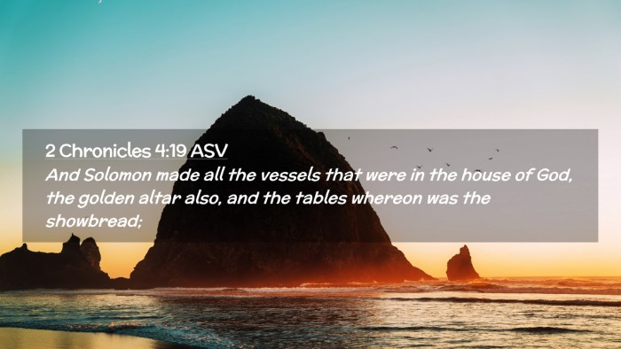 Picture 02 - 2 Chronicles 4:19 ASV Desktop Wallpaper - And Solomon made all the vessels that were in the - Desktop Bible Verse Wallpaper