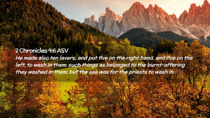 Picture 02 - 2 Chronicles 4:6 ASV Desktop Wallpaper - He made also ten lavers, and put five on the - Desktop Bible Verse Wallpaper